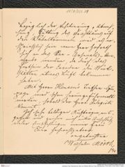 Nachlass Franz Steindachner, Brief von Wilhelm Mörth an Franz Steindachner (14.05.1891), Inv.Nr. 352.01, Seite 3